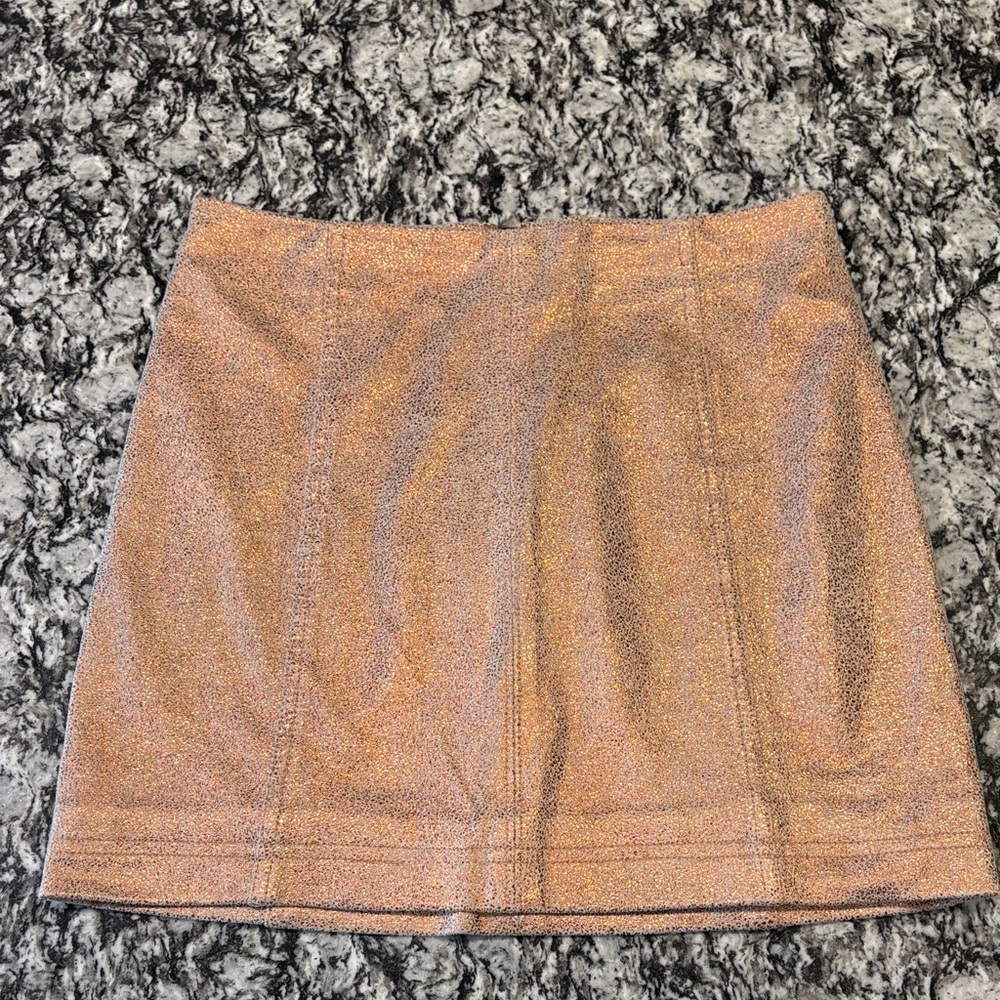 Free People Gold Foil Women's Skirt